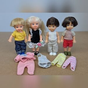 Barbie | Little Sister Kelly, Ken's Little Brother Tommy, & Happy Family Ryan x2